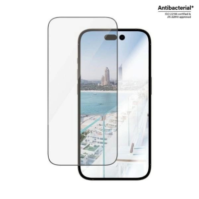 PanzerGlass Ultra-Wide Fit antibacterial apsauginis stiklas glare filter positioner iPhone 14 Pro 1