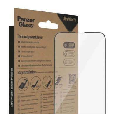 PanzerGlass Ultra-Wide Fit Antibacterial apsauginis stiklas  iPhone 14 Plus / 13 Pro Max 4