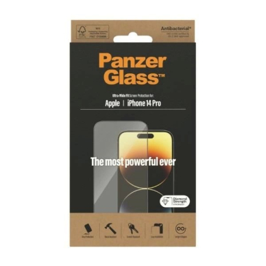 PanzerGlass Ultra-Wide Fit antibacterial Apsauginis stiklas iPhone 14 Pro 5