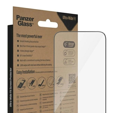 PanzerGlass Ultra-Wide Fit Antibacterial Apsauginis stiklas Positioner iPhone 14 Pro Max 4