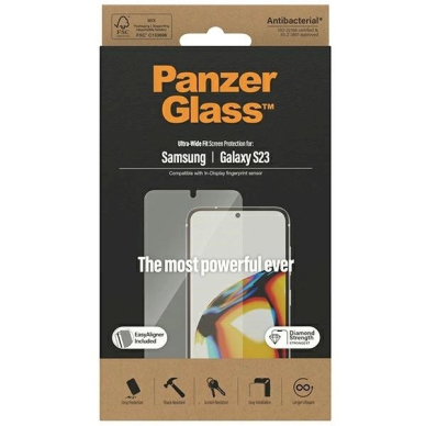 PanzerGlass Ultra-Wide Fit apsauginis stiklas applicator Samsung Galaxy S23 2