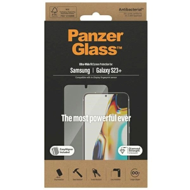 PanzerGlass Ultra-Wide Fit apsauginis stiklas applicator Samsung Galaxy S23+ 2