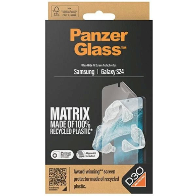 PanzerGlass Ultra-Wide Fit apsauginis stiklas D3O®applicator Samsung Galaxy S24 3