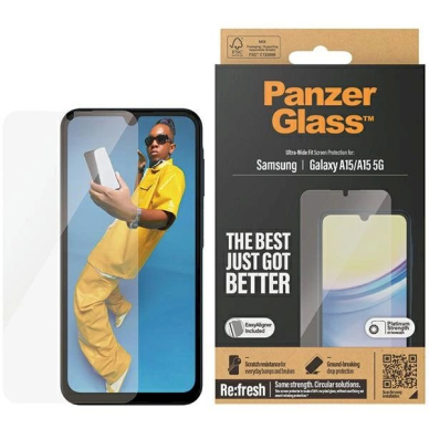 PanzerGlass Ultra-Wide Fit apsauginis stiklas  Samsung Galaxy A15 / A15 5G