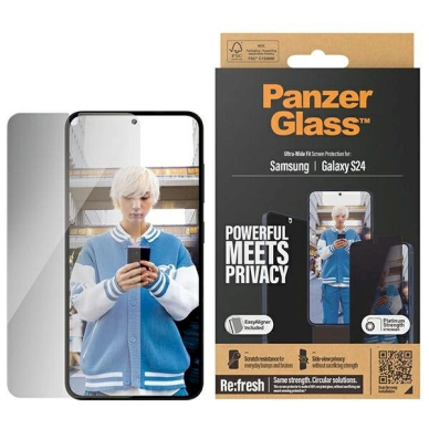 PanzerGlass Ultra-Wide Fit Privacy apsauginis stiklas Positioner Samsung Galaxy S24