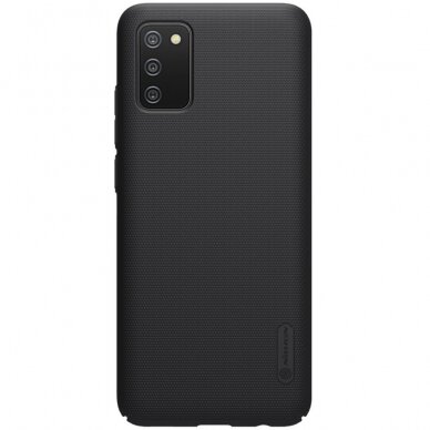 Samsung Galaxy A02s PC PLASTIKO DĖKLAS "NILLKIN SUPER FROSTED SHIELD" + stovelis juodas 2