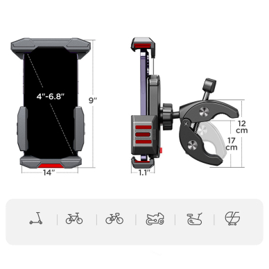 Phone holder for motorcycle, bicycle, stroller - Joyroom JR-ZS265u 6