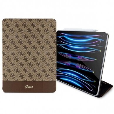 Planšetės Dėklas Cover Guess iPad Pro 12.9" Rudas 4G Stripe Allover 1