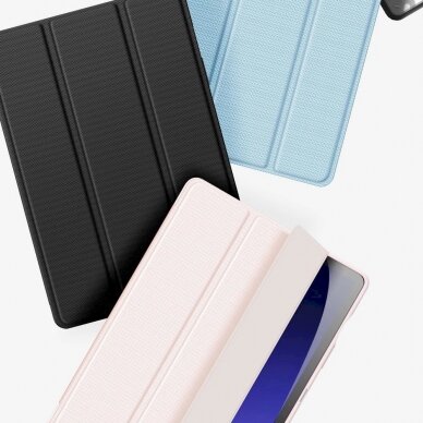 Planšetės dėklas Dux Ducis Toby case su flip stand skirta Samsung Galaxy Tab S9 FE - Mėlynas 12