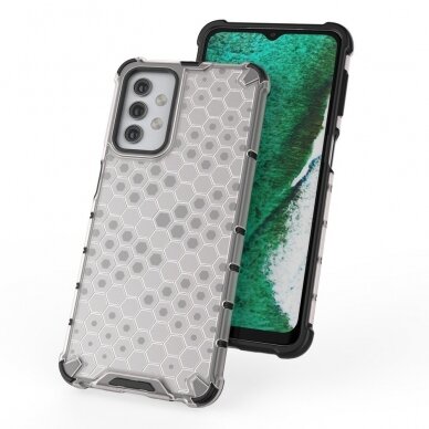 Samsung Galaxy A32 Plastikinis dėklas Honeycomb Case 5G Skaidrus 9