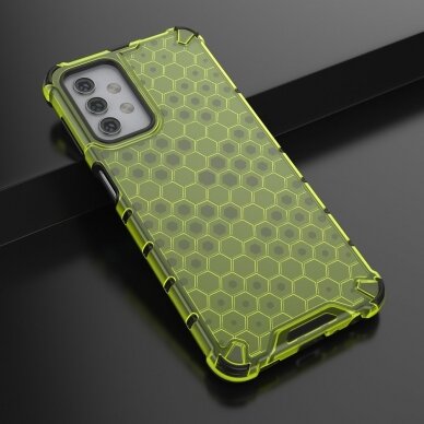 Samsung Galaxy A32 Plastikinis dėklas Honeycomb Case 5G žalias 3