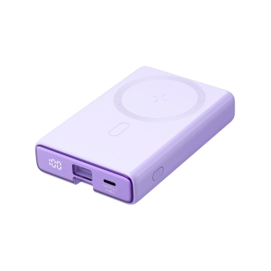 Powerbank Joyroom JR-PBM01 magnetic 10000mAh 20Wstand + Lightning Kabelis - USB-C - violetinis 1