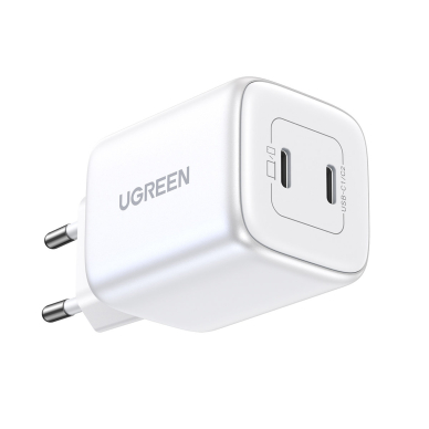 Quick charger GaN 2 x USB-C 45W QC PD Ugreen CD294 - Baltas 2