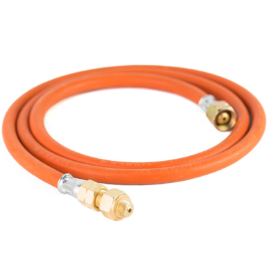 Reduction connection to a tourist gas cylinder G 3/8 L - 7/16 hose 1.5 m 3