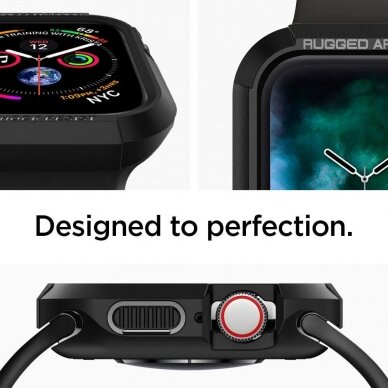 Rėmelis SPIGEN RUGGED ARMOR APPLE WATCH 4/5/6 / SE (44MM) juodas 1