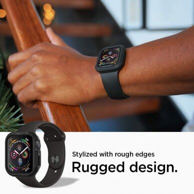 Rėmelis SPIGEN RUGGED ARMOR APPLE WATCH 4/5/6 / SE (44MM) juodas 2