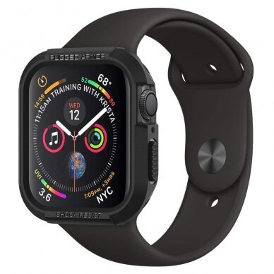 Rėmelis SPIGEN RUGGED ARMOR APPLE WATCH 4/5/6 / SE (44MM) juodas