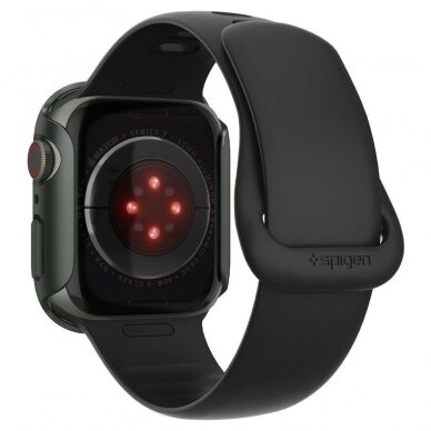 Rėmelis SPIGEN THIN FIT APPLE WATCH 7/8/9 (45MM) tamsiai žalia 5