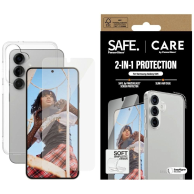 Rinkinys dėklas + stiklas CARE by PanzerGlass Fashion 2in1 Samsung Galaxy S25