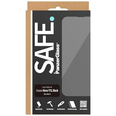 SAFE by PanzerGlass Apsauginis stiklas Huawei Nova Y70 / Y70 Plus / Y71 -Juodas  4