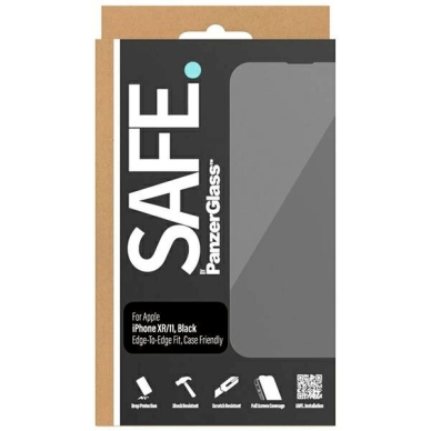 SAFE by PanzerGlass Edge-to-Edge Apsauginis stiklas iPhone 11 / Xr -Juodas  4