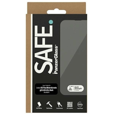 SAFE by PanzerGlass Edge-to-Edge Apsauginis stiklas Lenovo K15 Plus / Motorola Moto g22 / e32 / e32s -Juodas  4