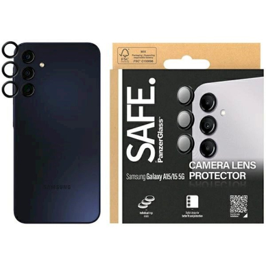 SAFE by PanzerGlass Kameros apsauga Samsung Galaxy A15 / A15 5G -Juodas