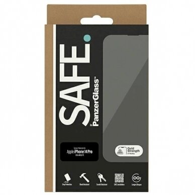 SAFE by PanzerGlass Ultra-Wide Fit Apsauginis stiklas iPhone 14 Pro 4