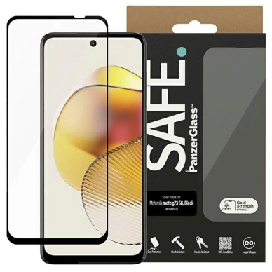 SAFE by PanzerGlass Ultra-Wide Fit Apsauginis stiklas Motorola Moto G73 5G -Juodas