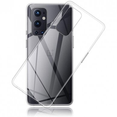 Akcija! Oneplus 9 Pro dėklas Antislip silikonas skaidrus