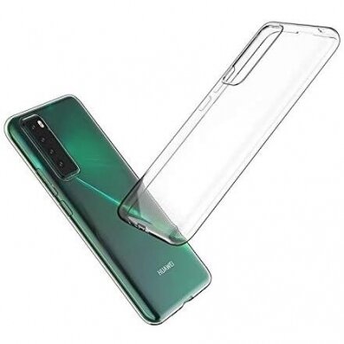 Akcija! huawei p smart 2021 dėklas Slim 1 mm silikoninis permatomas 1