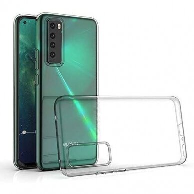 Akcija! huawei p smart 2021 dėklas Slim 1 mm silikoninis permatomas 3