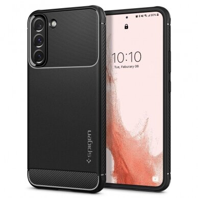 SAMSUNG GALAXY S22 DĖKLAS SPIGEN RUGGED ARMOR MATTE JUODAS