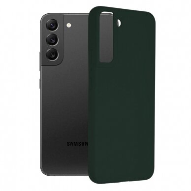 Akcija! Dėklas skirtas Samsung Galaxy S22 Plus 5G - Techsuit Soft Edge Silicone - Tamsiai Žalias