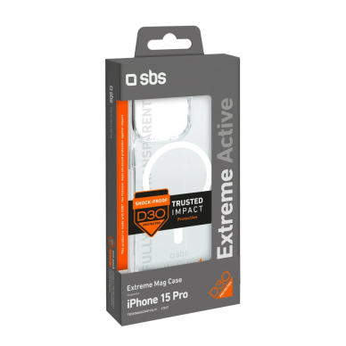 SBS D3O MagSafe Dėklas iPhone 15 Pro - Clear 4