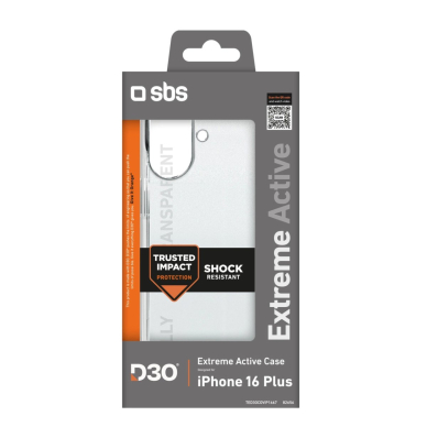 SBS Extreme Active D3O Dėklas iPhone 16 Plus - Skaidrus 1