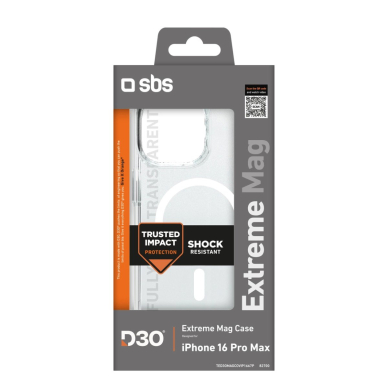 SBS Extreme Mag D3O MagSafe Dėklas iPhone 16 Pro Max - Skaidrus 1