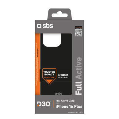 SBS Full Active D3O Dėklas iPhone 16 Plus - Juodas 1