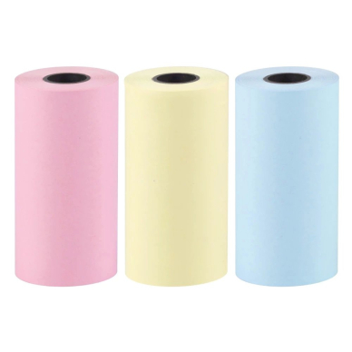 Set of colorful paper rolls the HURC9 cat mini thermal printer - 3 pcs.