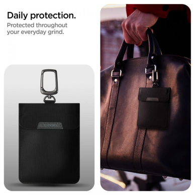 Signalo Blokatorius be rakto KLATKA FARADAYA SPIGEN POUCH KEYLESS RFID SIGNAL BLOCKER Juodas 3