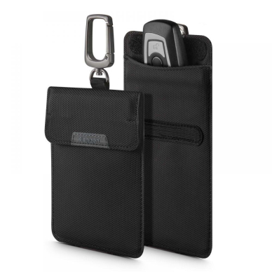 Signalo Blokatorius be rakto KLATKA FARADAYA SPIGEN POUCH KEYLESS RFID SIGNAL BLOCKER Juodas