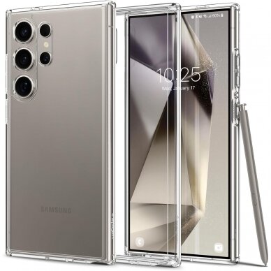 Silikoninis dėklas Antislip O2 Samsung S928 S24 Ultra skaidrus