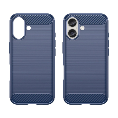 Silikoninis dėklas Carbon iPhone 16 Plus - Mėlynas 1