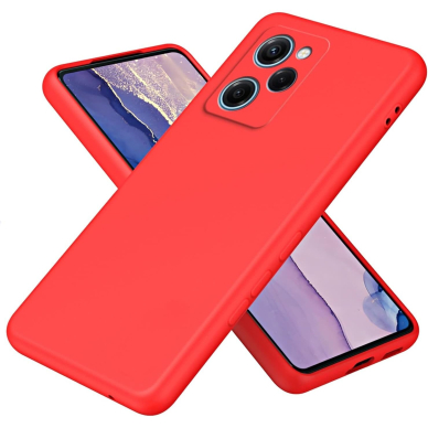 Silikoninis Dėklas Liquid 1.5mm Xiaomi Redmi 12/Redmi Note 12R/Poco M6 Pro raudonas