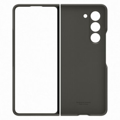 Silicone case for Samsung Galaxy Z Fold 5 with stand and strap - black UXR9106 5