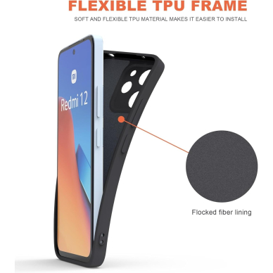 Silikonins Dėklas Dynamic Xiaomi Redmi 12/Redmi Note 12R/Poco M6 Pro juodas 4
