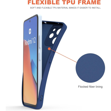 Silikonins Dėklas Dynamic Xiaomi Redmi 12/Redmi Note 12R/Poco M6 Pro tamsiai mėlynas 4