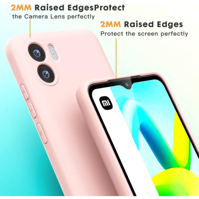 Silikonins Dėklas Dynamic Xiaomi Redmi A1/Redmi A2 šviesiai rožinis 2