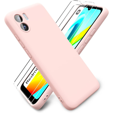 Silikonins Dėklas Dynamic Xiaomi Redmi A1/Redmi A2 šviesiai rožinis