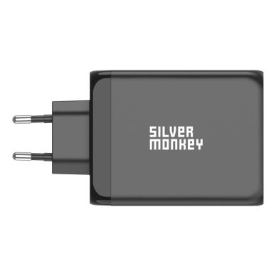 Silver Monkey SMA153 200W GaN Įkroviklis  3xUSB-C PD USB-A QC 3.0 - Juodas 2